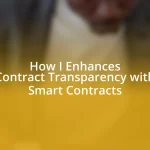 How I Enhances Contract Transparency with Smart Contracts