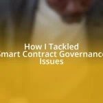 How I Tackled Smart Contract Governance Issues